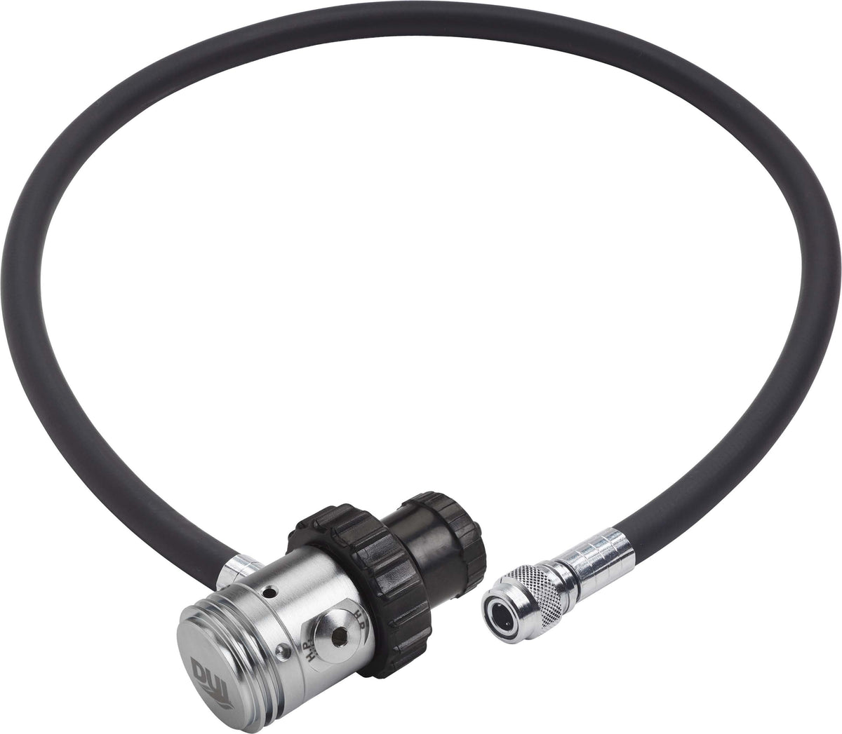 Compact 1st Stage, DIN, G 5/8" thread, 3300 psi, 1 HP Port & 24" Hose