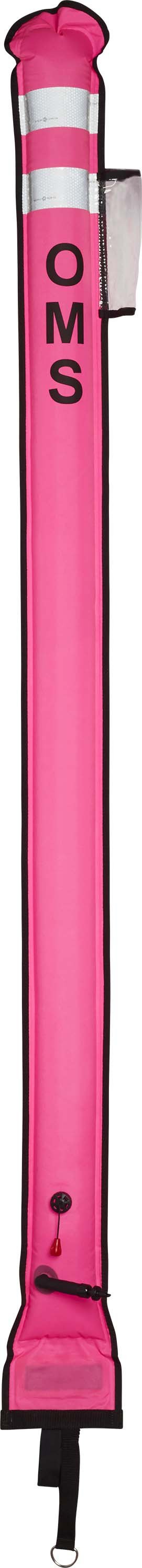 SLIM Big Diver's Alert Marker, 6.0' long (~1.80 meter), Duck Valve with Open Bottom, No-Lock LP Connector with OPV (~12 kg lift)
