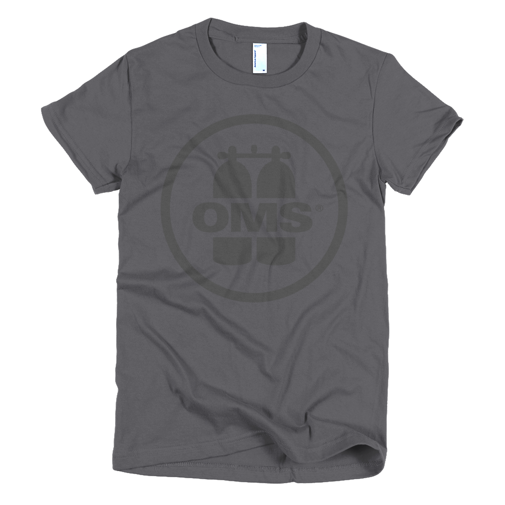 OMS Charcoal Grey Logo - Short sleeve women's t-shirt