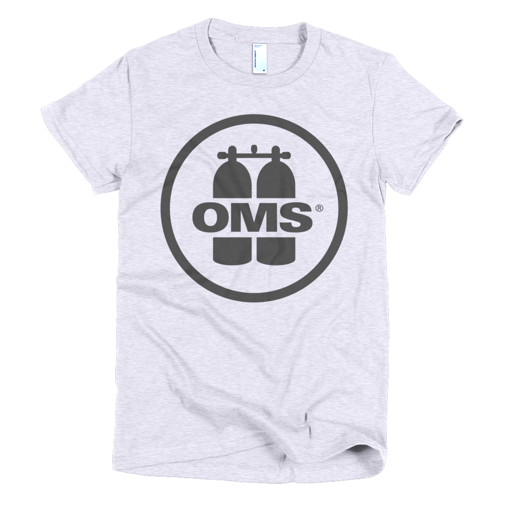 OMS Charcoal Grey Logo - Short sleeve women's t-shirt