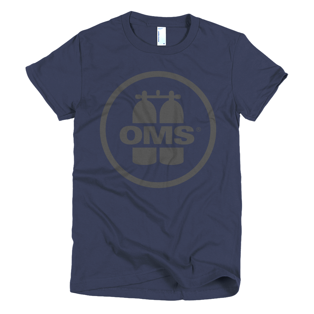 OMS Charcoal Grey Logo - Short sleeve women's t-shirt